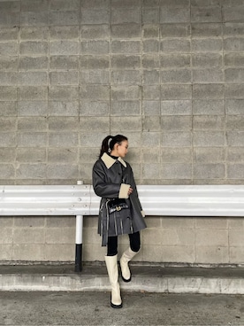 濱田 萌衣(EMODA)さん（レディース・162cm）の冬コーディネート