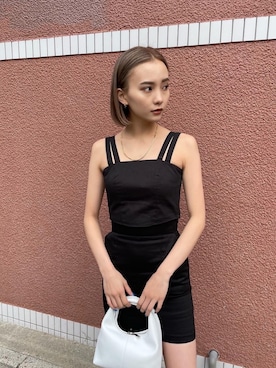 「EMODA（エモダ）のアイテム（その他トップス）」を使った、濱田 萌衣(EMODA)さん（レディース・162cm）の春コーディネート