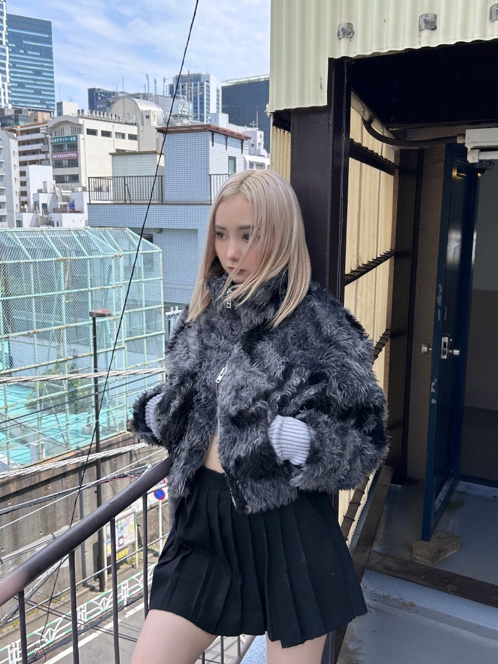 EMODA 2トーンボアブルゾン