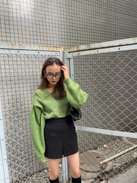 濱田 萌衣(EMODA)さん（レディース・162cm）の冬コーディネート