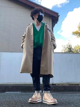 「glamb（グラム）のアイテム（その他）」を使った、malibuさん（メンズ・163cm）の冬コーディネート