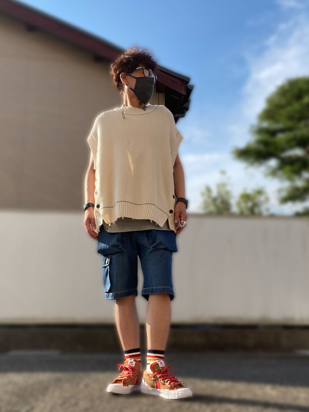 glamb（グラム）の「Blues denim shorts / ブルースデニムショーツ 