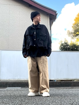 「HARE（ハレ）のアイテム（その他アウター）」を使った、malibuさん（メンズ・163cm）の冬コーディネート