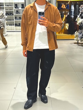 「Lui's（ルイス）のアイテム（ブーツ）」を使った、よっちーさん（メンズ・165cm）の春コーディネート