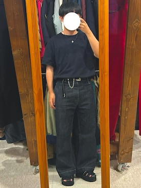 「黒Tシャツ」｜よっちーさん（メンズ・165cm・20代）の夏コーディネート