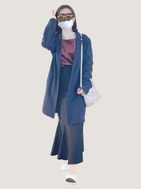「RAGEBLUE（レイジブルー）のアイテム（チェスターコート）」を使った、おたみんぐさん（レディース・160cm）の冬コーディネート