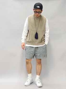 「アイテム（ベスト）」を使った、YANCHAさん（メンズ・167cm）の秋コーディネート