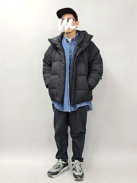 「GOLDWIN（ゴールドウィン）のアイテム（ジャケット/アウター）」を使った、YANCHAさん（メンズ・167cm）の冬コーディネート