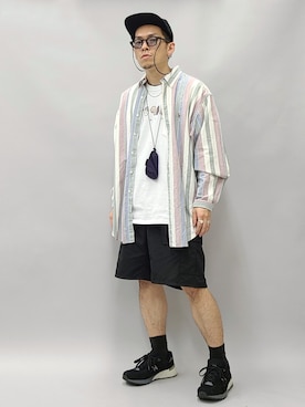 「TENBOX（テンボックス）のアイテム（トップス）」を使った、YANCHAさん（メンズ・167cm）の秋コーディネート