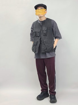 「WILD THINGS（ワイルドシングス）のアイテム（その他アウター）」を使った、YANCHAさん（メンズ・167cm）の秋コーディネート