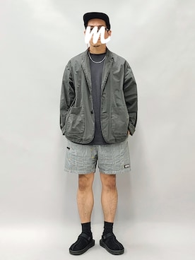 「Goodwear（グッドウェア）のGood wear グッドウェア SUPER BIGシルエット　ポケットTシャツ 2W7-2501（Tシャツ/カットソー）」を使った、YANCHAさん（メンズ・167cm）の秋コーディネート