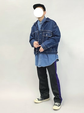「はじめましてコーデ」｜「アイテム（デニムジャケット）」を使った、YANCHAさん（メンズ・167cm）の春コーディネート