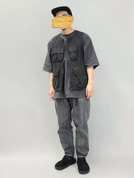 「WILD THINGS（ワイルドシングス）のアイテム（その他アウター）」を使った、YANCHAさん（メンズ・167cm）の夏コーディネート