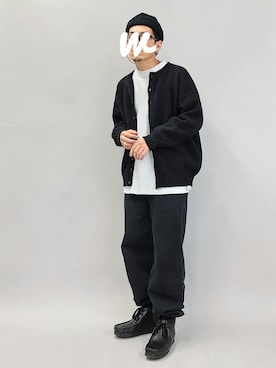 「クルーネック」｜「アイテム（その他）」を使った、YANCHAさん（メンズ・167cm）の春コーディネート