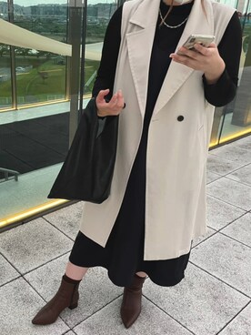 「キャミソールワンピ」｜nanaさん（レディース・170cm）の秋コーディネート