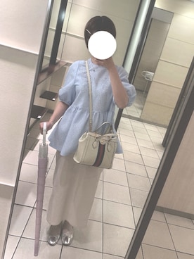 「GLOBAL WORK（グローバルワーク）のらくっション撥水バレエ/172722（バレエシューズ）」を使った、minamiさん（レディース・160cm）の夏コーディネート