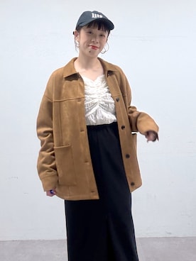 「アイテム（その他アウター）」を使った、mmmiさん（レディース・154cm）の秋コーディネート