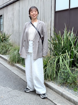 「Omekashi（オメカシ）のアイテム」を使った、mmmiさん（レディース・154cm）の春コーディネート