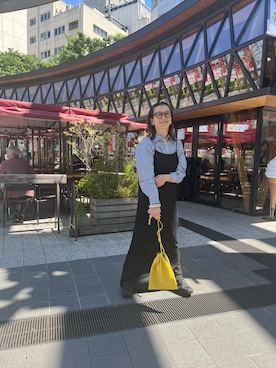 「Omekashi（オメカシ）のバックドレープキャミワンピース（ワンピース）」を使った、mmmiさん（レディース・154cm）の春コーディネート
