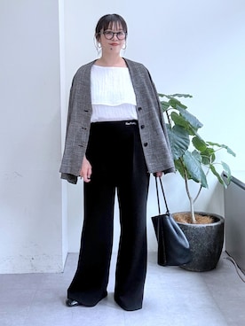 「Omekashi（オメカシ）のアイテム」を使った、mmmiさん（レディース・154cm）の春コーディネート