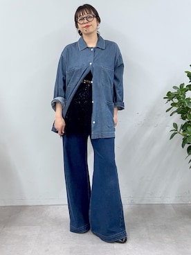 「Omekashi（オメカシ）のアイテム」を使った、mmmiさん（レディース・154cm）の春コーディネート