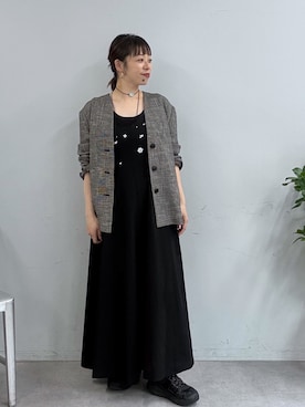 「Omekashi（オメカシ）のアイテム」を使った、mmmiさん（レディース・154cm）の春コーディネート