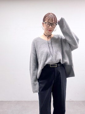 「アイテム（チョーカー）」を使った、mmmiさん（レディース・154cm）の秋コーディネート