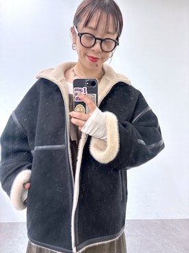 「アイテム（その他アウター）」を使った、mmmiさん（レディース・154cm）の秋コーディネート