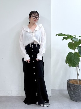 「Omekashi（オメカシ）のアイテム」を使った、mmmiさん（レディース・154cm）の春コーディネート