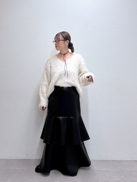 「アイテム（チョーカー）」を使った、mmmiさん（レディース・154cm）の秋コーディネート