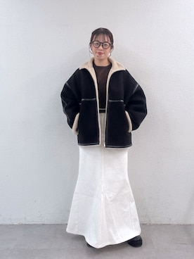 「アイテム（その他アウター）」を使った、mmmiさん（レディース・154cm）の秋コーディネート