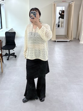 「Omekashi（オメカシ）のアイテム」を使った、mmmiさん（レディース・154cm）の春コーディネート