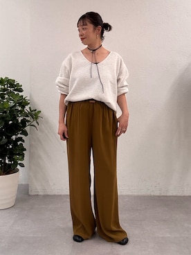 「アイテム（チョーカー）」を使った、mmmiさん（レディース・154cm）の秋コーディネート