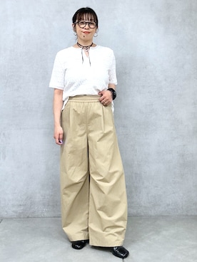 「Omekashi（オメカシ）のアイテム」を使った、mmmiさん（レディース・154cm）の春コーディネート