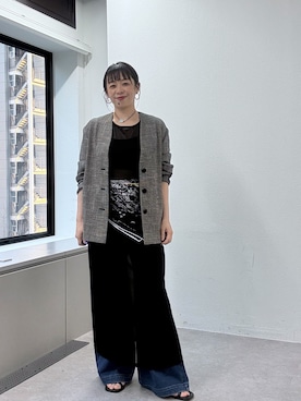 「Omekashi（オメカシ）のアイテム」を使った、mmmiさん（レディース・154cm）の春コーディネート