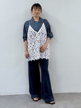 「Omekashi（オメカシ）のアイテム」を使った、mmmiさん（レディース・154cm）の春コーディネート