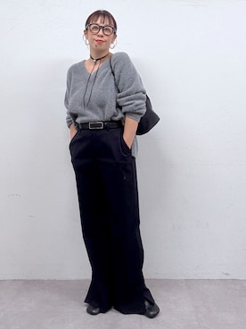 「アイテム（チョーカー）」を使った、mmmiさん（レディース・154cm）の秋コーディネート