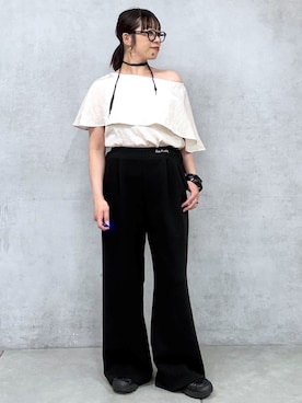 「Omekashi（オメカシ）のアイテム」を使った、mmmiさん（レディース・154cm）の春コーディネート