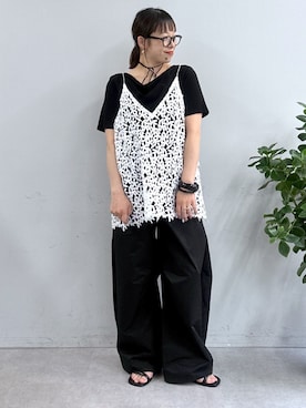 「Omekashi（オメカシ）のアイテム」を使った、mmmiさん（レディース・154cm）の春コーディネート