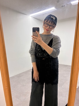 「アイテム（キャミソール）」を使った、mmmiさん（レディース・154cm）の秋コーディネート