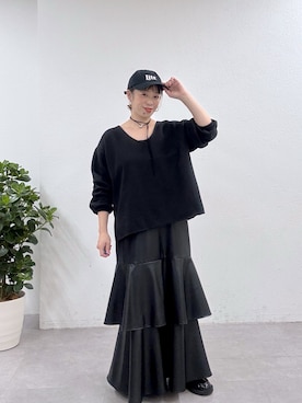 「アイテム（チョーカー）」を使った、mmmiさん（レディース・154cm）の秋コーディネート