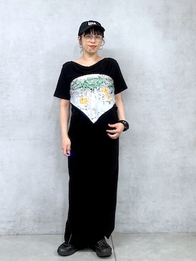 「Omekashi（オメカシ）のアイテム」を使った、mmmiさん（レディース・154cm）の春コーディネート