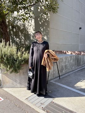 「アイテム（ピーコート）」を使った、mmmiさん（レディース・154cm）の冬コーディネート