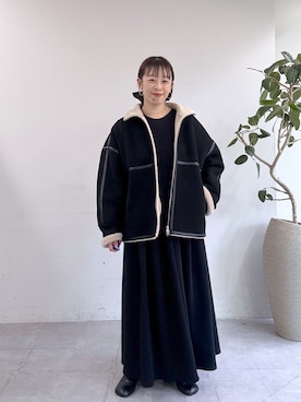 「アイテム（ワンピース）」を使った、mmmiさん（レディース・154cm）の秋コーディネート