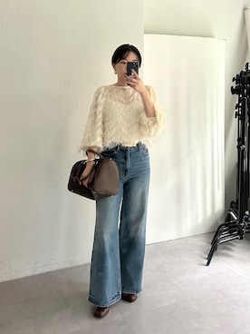 「アイテム（ボストンバッグ）」を使った、loungedress_hayashiさん（レディース・163cm）の秋コーディネート