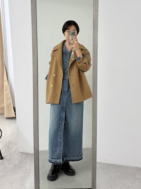 「アイテム（その他アウター）」を使った、loungedress_hayashiさん（レディース・163cm）の秋コーディネート