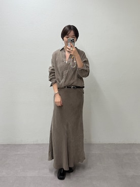 「アイテム（ベルト）」を使った、loungedress_hayashiさん（レディース・163cm）の秋コーディネート