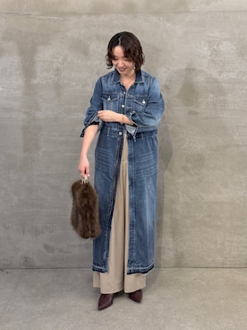 「アイテム（ブーツ、レッド系）」を使った、loungedress_hayashiさん（レディース・164cm）の秋コーディネート