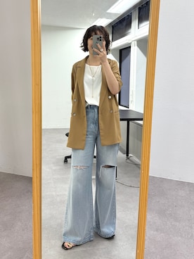 「アイテム（その他アウター）」を使った、loungedress_hayashiさん（レディース・164cm）の夏コーディネート
