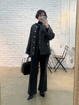 「アイテム（オールインワン・サロペット）」を使った、loungedress_hayashiさん（レディース・164cm）の冬コーディネート